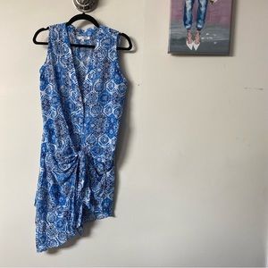 Olivaceous wrap tunic